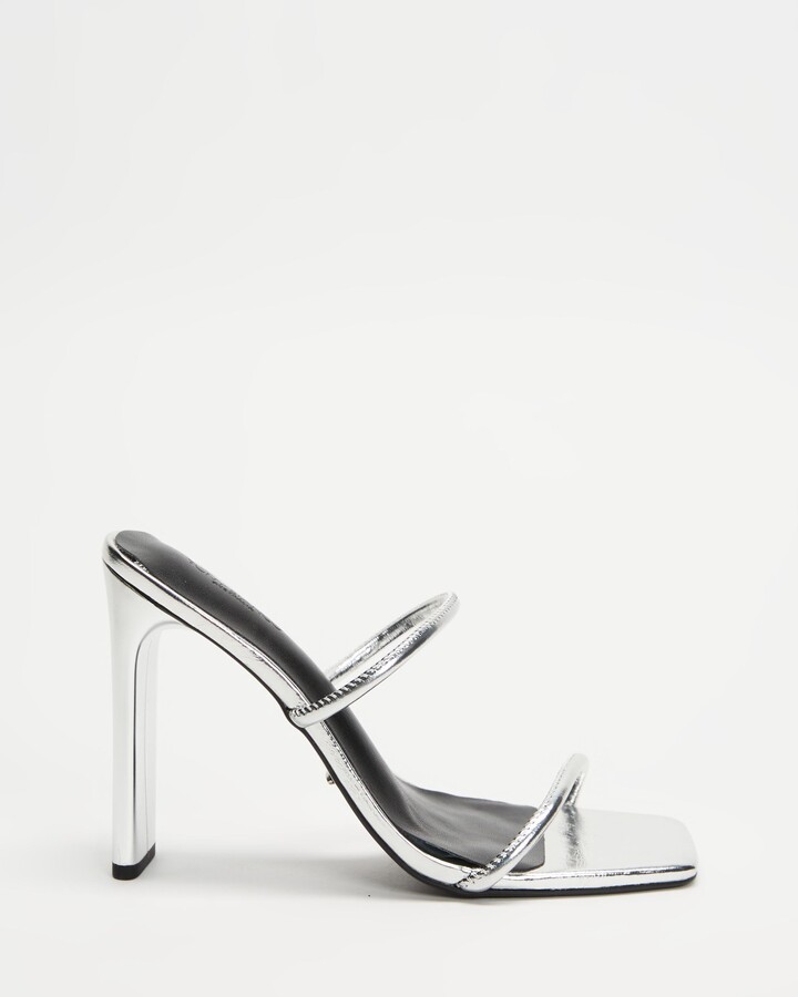 silver grey stilettos