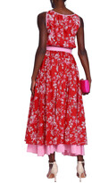 Thumbnail for your product : Gül Hürgel Pleated Printed Cotton Maxi Dress