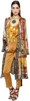 Etro Jasmine Plisse Printed Silk Satin Jacket