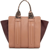 Thumbnail for your product : Pour La Victoire Two-Tone Print-Trim Tote Bag, Dusty Pink