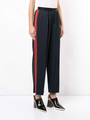 ASTRAET cropped trousers with red stripe