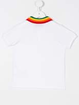 Thumbnail for your product : Gucci Kids rainbow collar bee polo shirt