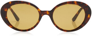 Oliver Peoples THE ROW Parquet Oval-Frame Acetate Sunglasses