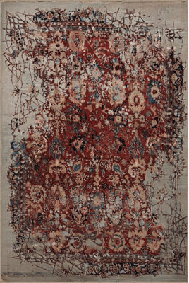 Wildon Home Beige Abstract Traditional Pattern Vintage Decorative Machine Washable Area Rug