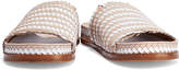 Thumbnail for your product : Sigerson Morrison Two-tone Woven Leather Slides