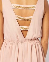 Thumbnail for your product : Rare Chain Cut Out Back Dip Hem dress