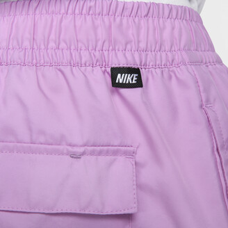 lilac nike woven shorts