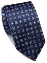 Thumbnail for your product : Isaia Medallion-Print Silk Tie