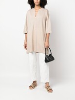 Thumbnail for your product : Majestic 3/4 Sleeve Linen Blend Tunic Dress