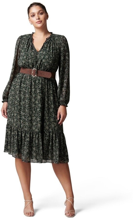 Forever New Curve Yolanda Curve Belted Midi Dress - ShopStyle