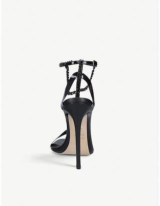 Alevi Milano Valentina leather and plexy heeled sandals