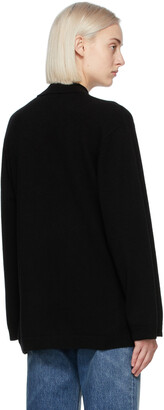 Ganni Black Cashmere Knit Blouse Polo