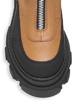 Thumbnail for your product : Ganni Lug-Sole Leather Combat Boots