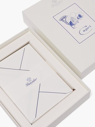 Pineider Capri A5 Paper And Envelope Set - White/blue
