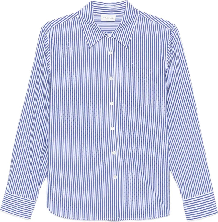 P.A.R.O.S.H. Striped Embellished Shirt