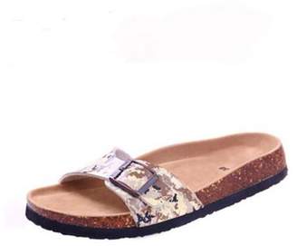 YaMiFan Women's Slide Flat Cork Sandals with Adjustable Strap Buckle Open Toe 5