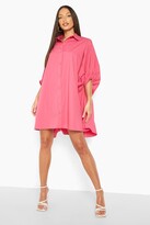 Thumbnail for your product : boohoo Tall Oversized Batwing Sleeve Shirt Dress