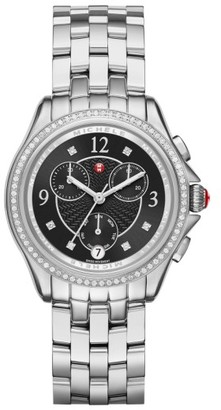 Michele Women's Belmore Chrono Diamond Diamond Dial Watch Case, 37Mm