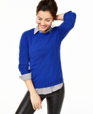 macy's pink cashmere sweater