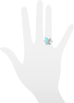 Thumbnail for your product : Del Gatto Diamond and Turquoise Butterfly 18K Gold Ring