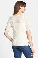 Thumbnail for your product : Lucky Brand 'Avery' Mixed Lace Top