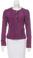 Thumbnail for your product : Tory Burch Fringe-Trimmed Suede Jacket