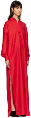 Kwaidan Editions Red Floor-Length Shirt Dress