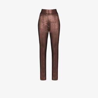 Dolce & Gabbana high-waisted lame trousers