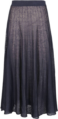 Agnona Knitted Midi Skirt