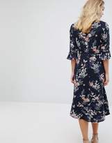 Thumbnail for your product : Oasis Floral Fluted Sleeve Midi Dress