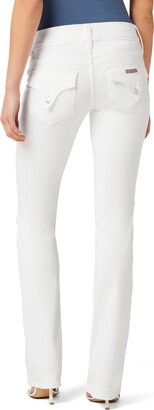 Hudson Petite Beth Mid-Rise Baby Boot in White (White) Women's Jeans