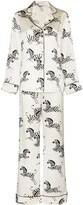 Thumbnail for your product : Olivia von Halle Zebra Print Silk Pajama Set