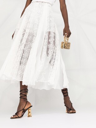 Ermanno Scervino Sleeveless Lace-Panel Dress