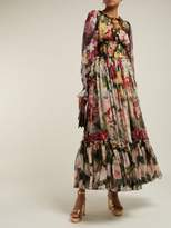 Thumbnail for your product : Dolce & Gabbana Rose And Hydrangea-print Silk-georgette Gown - Womens - Multi