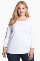 Thumbnail for your product : Eileen Fisher Ballet Neck Top (Plus Size)