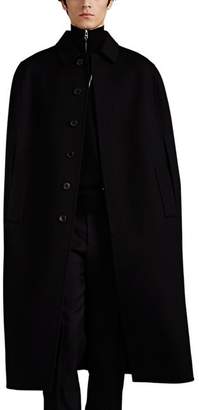 Valentino Men's Wool-Cashmere Melton Oversized Cape - Black