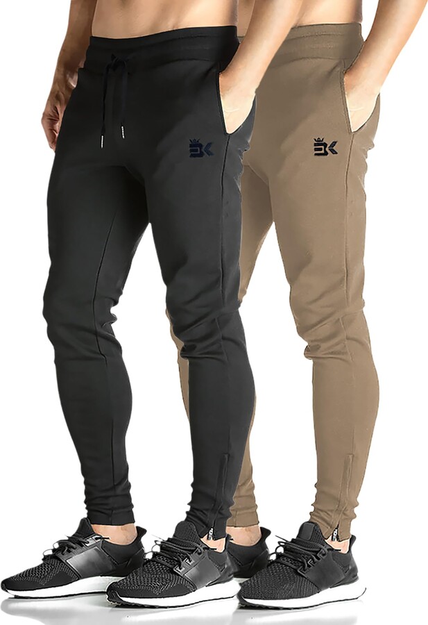 Gym Joggers Joggers With Zips Mens Workout Pants BROKIG Men's
