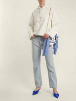 Thumbnail for your product : Acne Studios Hooded Logo Print Cotton Jersey Sweater - Womens - White