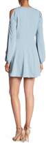 Thumbnail for your product : BCBGMAXAZRIA Cold Shoulder Long Sleeve Crepe Dress