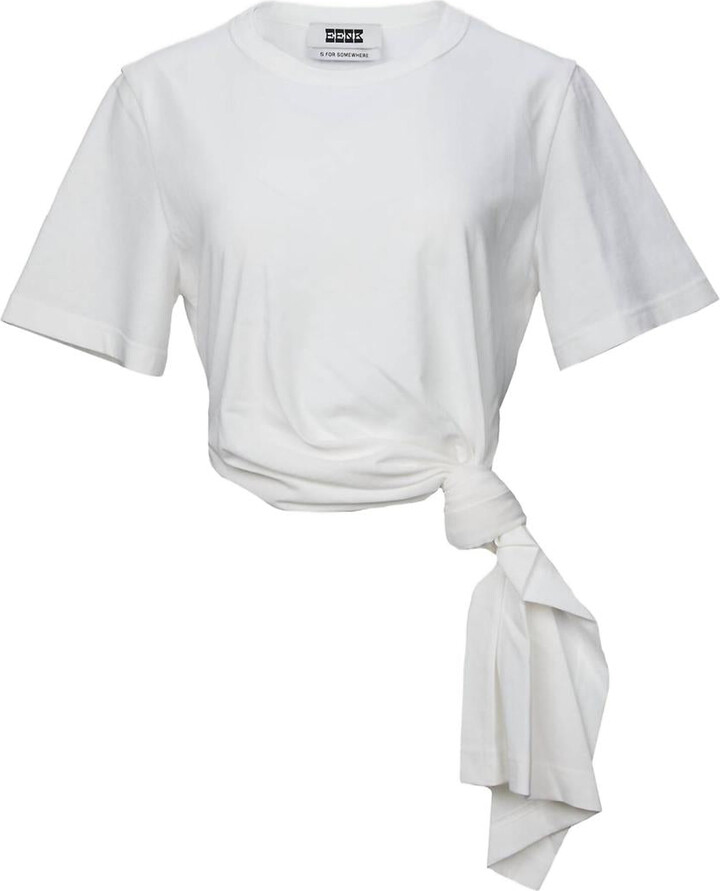 EENK See Knotted Tie T-Shirt In White