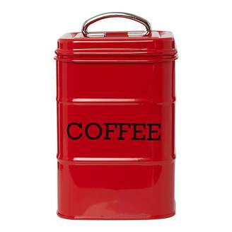 Linea Red tin coffee storage jar