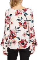 Thumbnail for your product : 1 STATE Print Cascade Sleeve Blouse