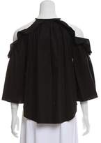 Thumbnail for your product : Rachel Zoe Cold-Shoulder Ruffle-Accented Top w/ Tags