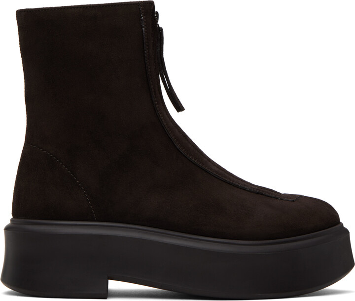 The Row Brown Zipped I Boots