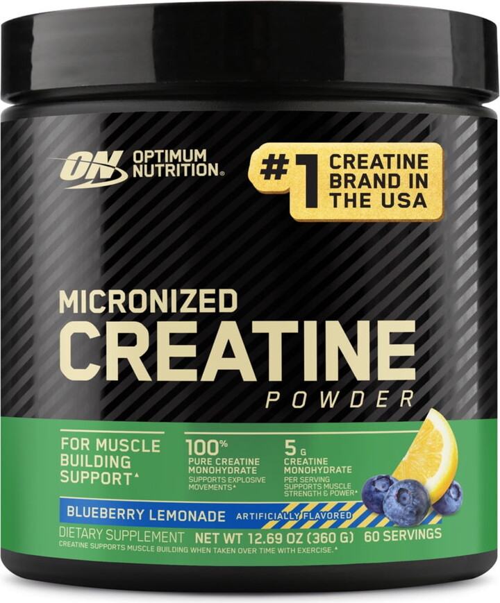Optimum Nutrition Blueberry Lemonade Micronized Creatine Powder, 60 Servings