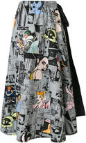 Prada comic book print skirt 