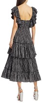 Thumbnail for your product : Cinq à Sept Valerie Knotted Tier Midi Dress