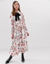 Thumbnail for your product : Sister Jane maxi button front dress with diamante buckle in romantic floral