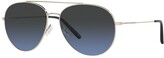 Thumbnail for your product : Oliver Peoples Airdale Metal Aviator Sunglasses, Blue