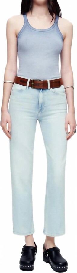 RE/DONE 70S Crop Boot Cut High Rise Jeans In Vapor Wave